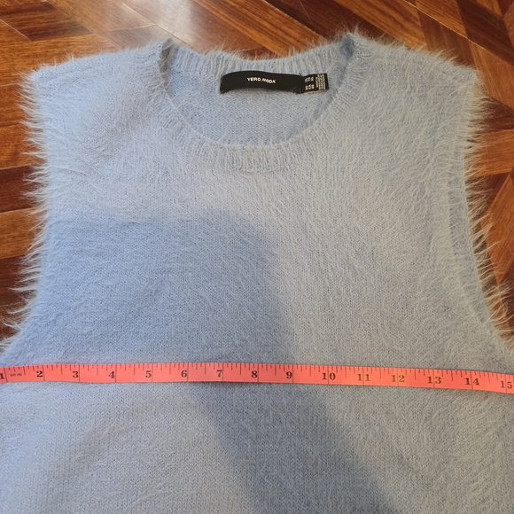 Vero Moda Blue Fitted R Top Sweater - Picture 4 of 6